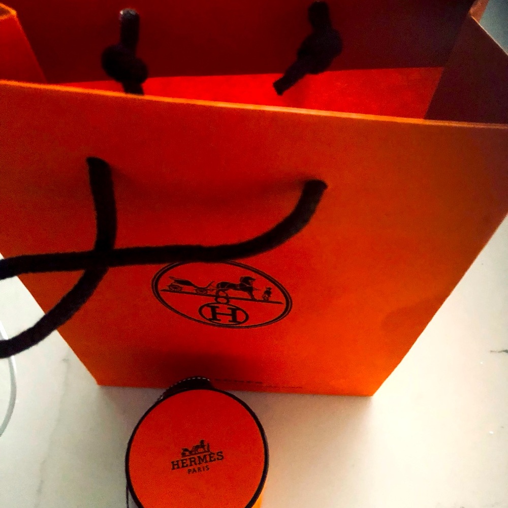 Hermes shopping bag and tubular box empty, gift wrap